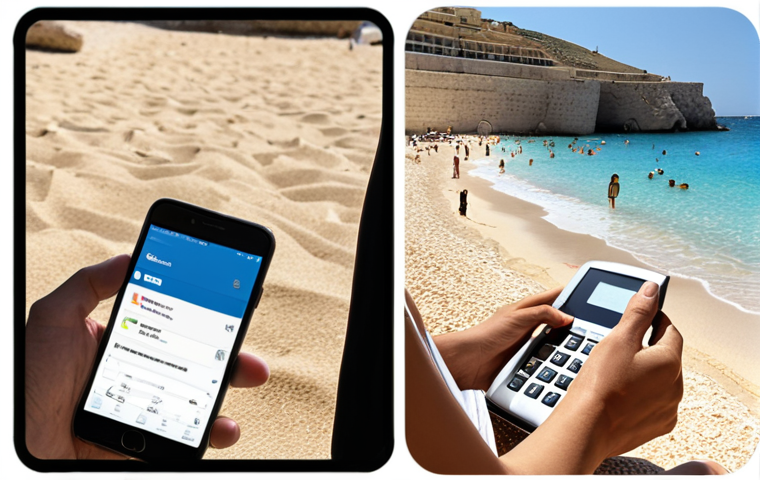 **Image Prompt:** A split-screen visual. One side depicts a person happily using a mobile banking app on a sunny Maltese beach. The other side shows a serious individual reviewing tax documents and CRS guidelines in a well-lit office.